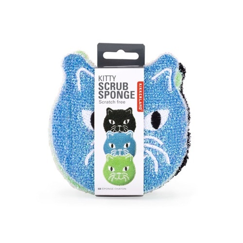 KIKKERLAND Kitty Scrub Sponge