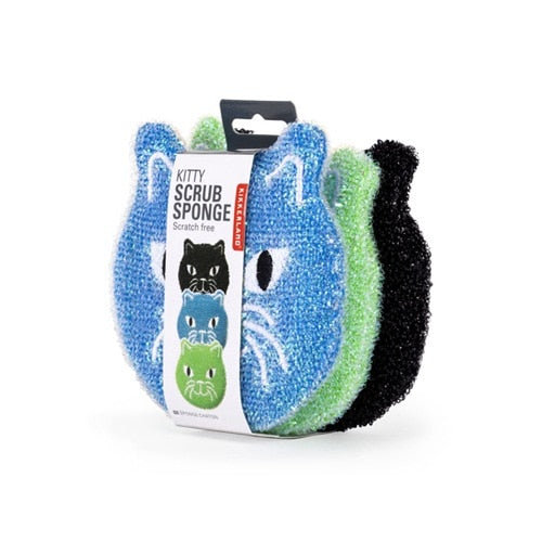 KIKKERLAND Kitty Scrub Sponge